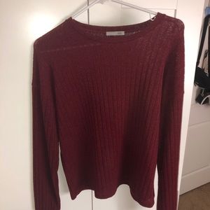 ZARA Red Long-sleeve Top